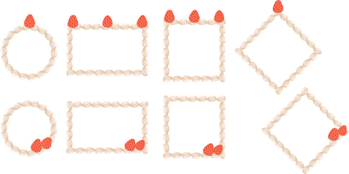 ショートケーキのテキストフレーム