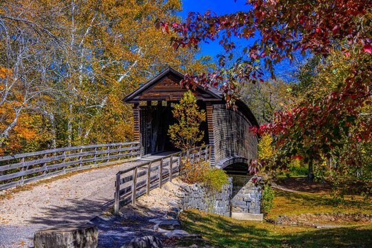 Covered Bridge in the Autumn