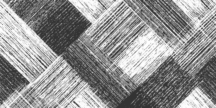 Black and white grunge diagonal stripe pattern with rough texture
