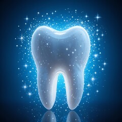 Healthy tooth close-up. Dental health concept 
