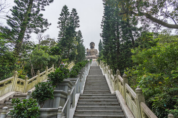 TIan Tan buddha at the Po Lin monastery in Ngong Ping, Lantau island Hong Kong, China.