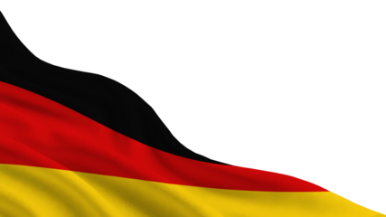 A Germany flag is visible with vivid colors and symbols. The flag features black, yellow, and red colors. This scene highlights national pride and identity through design.
