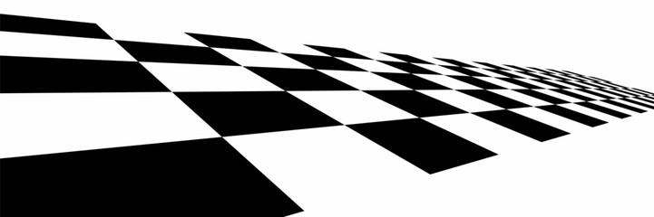 Black and white checkered rectangular frame. Square racing checkerboard pattern. Chessboard geometric pattern. Rally checkerboard pattern. Finish racing frame. Vector illustration on white background