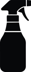 Silhouette of a black spray bottle on white background Vector Illustration