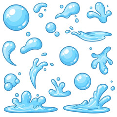 Obraz premium Vibrant blue water droplets splashing dynamically on black background