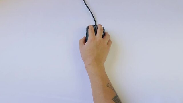 Computer mouse movements in white background