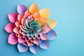 Creative paper craft mandala high resolution picture