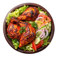 Homemade tandoor cooking tandoori chicken