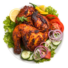 Homemade tandoor cooking tandoori chicken