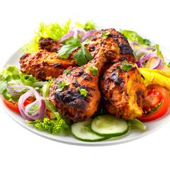 Homemade tandoor cooking tandoori chicken