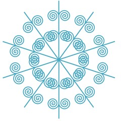 vector illustration of a snowflake