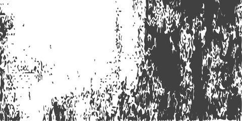 Abstract grunge vector illustration featuring a black ink splash texture with floral pattern elements and a dirty paint spray border for a decorative wallpaper design