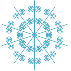 vector illustration of a snowflake