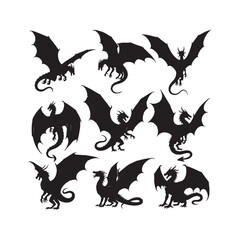 Dragon Silhouettes Collection © Files for Builders