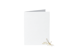 Vertical blank greeting card mockup designed for modern New Year branding layouts.