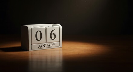 January Date Counter Display