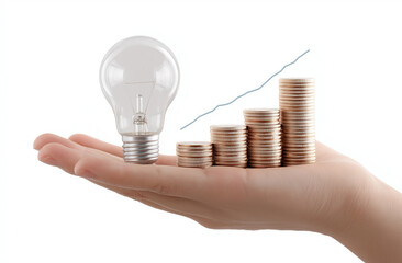 hand holding a light bulb