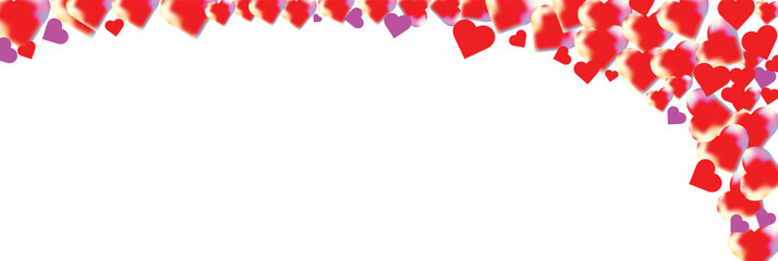 Naklejka premium Red heart seamless valentine empty frame on a white background