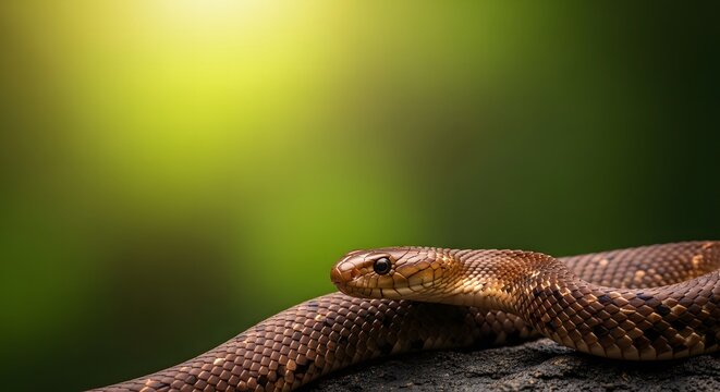 Close-up portrait of Philippine Cobra head resting on dark rock