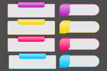 Collection of vibrant, customizable banner and ribbon label templates in vector EPS format, perfect for modern graphic design, UI elements, web assets, and marketing promotions.