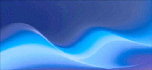 Fluid Blue Waves Abstract Gradient Background With Calm, Smooth Motion For Tech And Design.