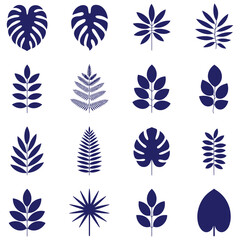 set of floral vector icons for design and decoration