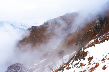 mountains in the clouds, Italy