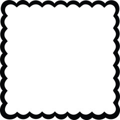 Fototapeta premium Wavy edge shapes frame box vector illustration