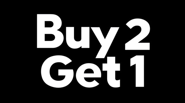 Buy 2 Get 1 Free Discount Offer Promotion