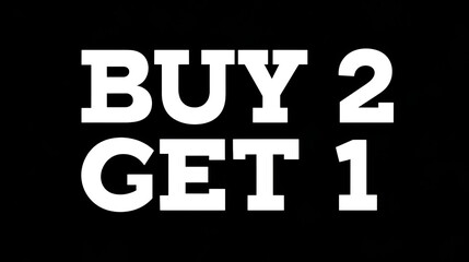 Buy two get one free sale promotion offer