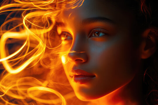 girl with fiery hair