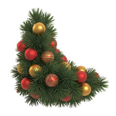 Obraz premium Christmas Tree with Decorative Ornaments