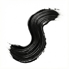 black paint, brush strokes watercolor, acryl, gouache, make up swatch, cosmetics textures, mascara, eyebrow mascara