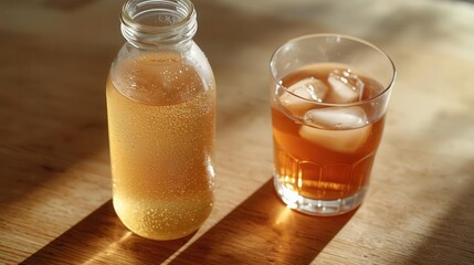 Refreshing monocane beverage cozy home setting drink photography natural lighting close-up perspective