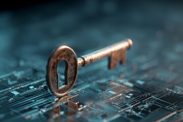 Exploring Digital Realm With a Key Symbol That Unlocks Access to Encrypted Information Networks in High Resolution