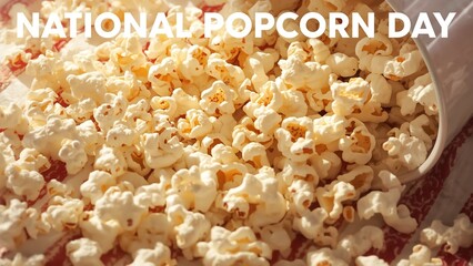A delicious serving of freshly popped popcorn for National Popcorn Day