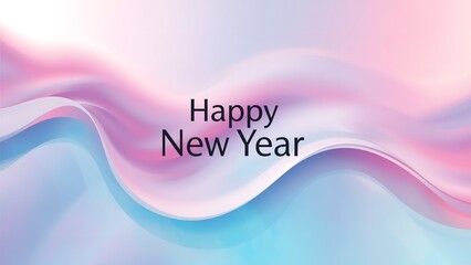 A colorful abstract background with the words Happy New Year written in black text