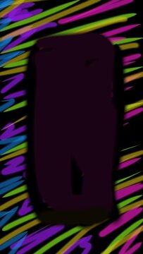 Fundo escuro com riscos coloridos n&eacute;on. Espa&ccedil;o para escrita com estilo grunge