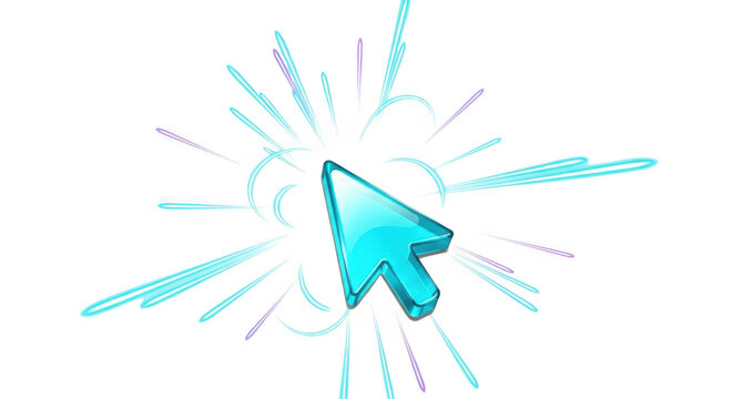 Digital cursor explosion light streaks abstract technology concept creative energy burst