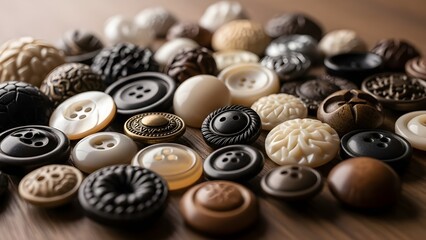 Button set close-up.