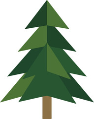 Fototapeta premium Polygonal Pine Tree Graphic