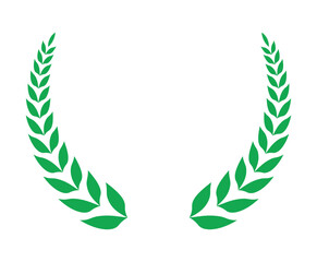 Green natural laurel leaves design for victory and achievement