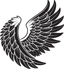 Fototapeta premium Detailed Eagle Wings Illustration