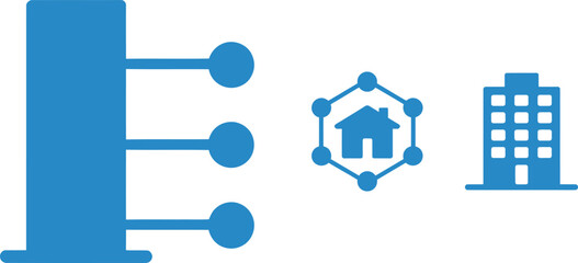 Smart Infrastructure Icon Set &ndash; Symbols of Connectivity, Home Automation, and Urban Living