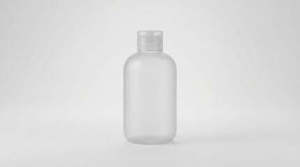 Blank bottle mockup on white background. Minimal bottle packaging for blackfriday, cybermonday, newyear promos, bottle label for skincare branding, clean cosmetic template, copy space