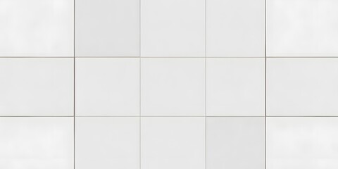 A serene white tiled surface viewed from directly above showcasing a clean and minimalist environment