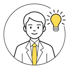 Innovation Concept With Scientist And Bright Idea Vector Illustration Design