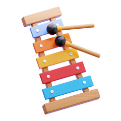Colorful Xylophone with Mallets