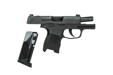 Black Subcompact Semi Automatic Handgun