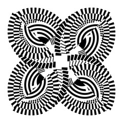 op art creative dynamic pattern, modern abstract background, original vector decoration